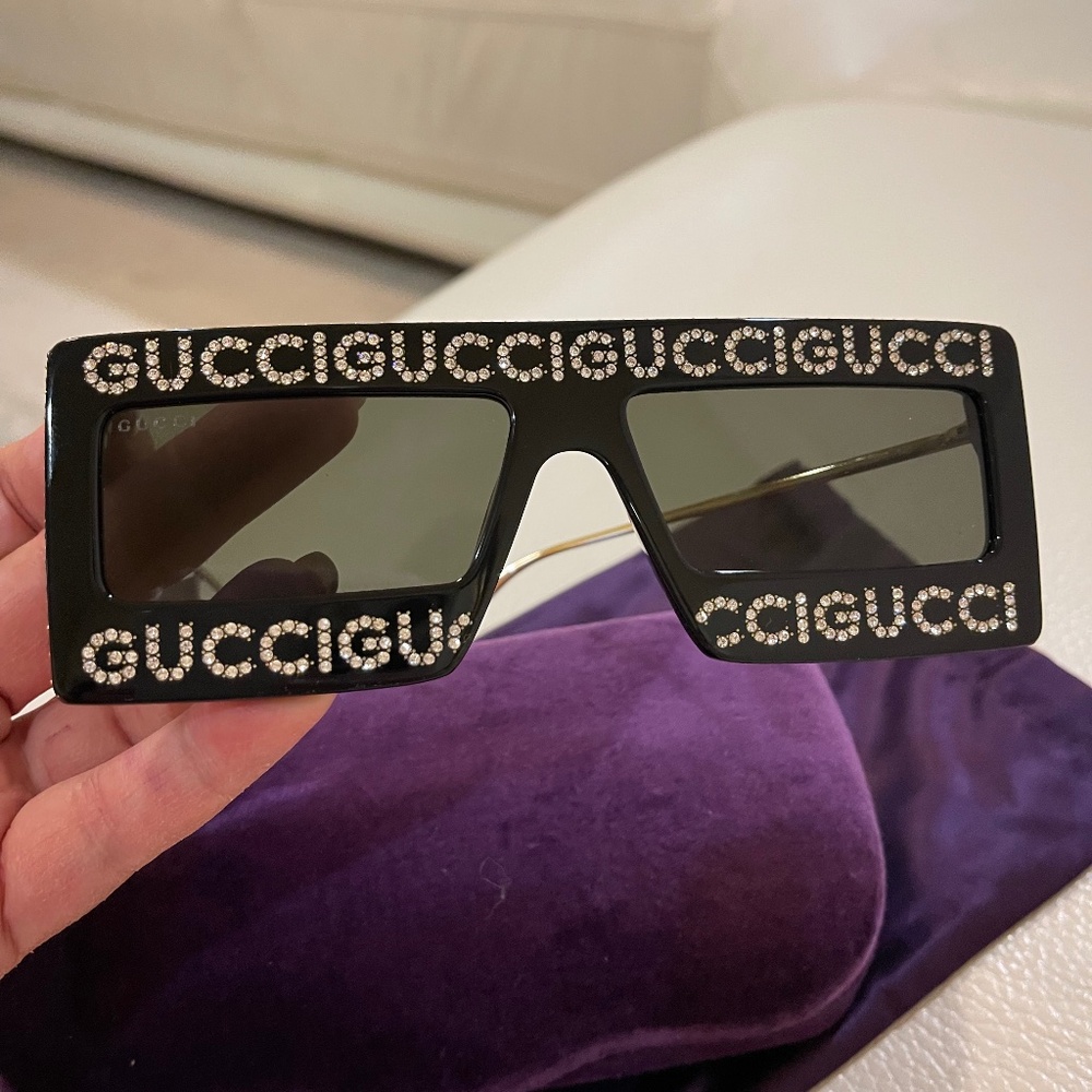 Brand new never worn Gucci sunglasses with rhinestones galore!